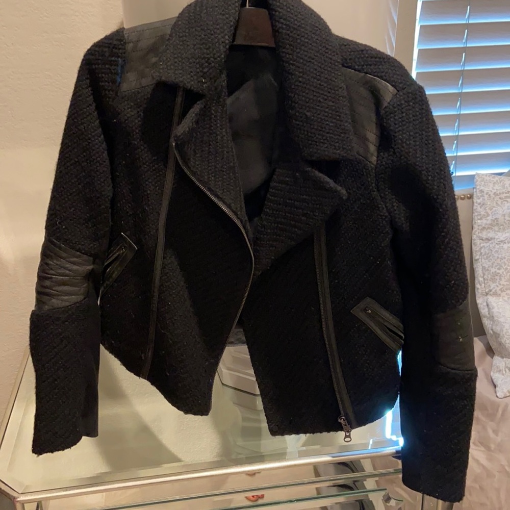 Vince Leather and Wool Jacket XS